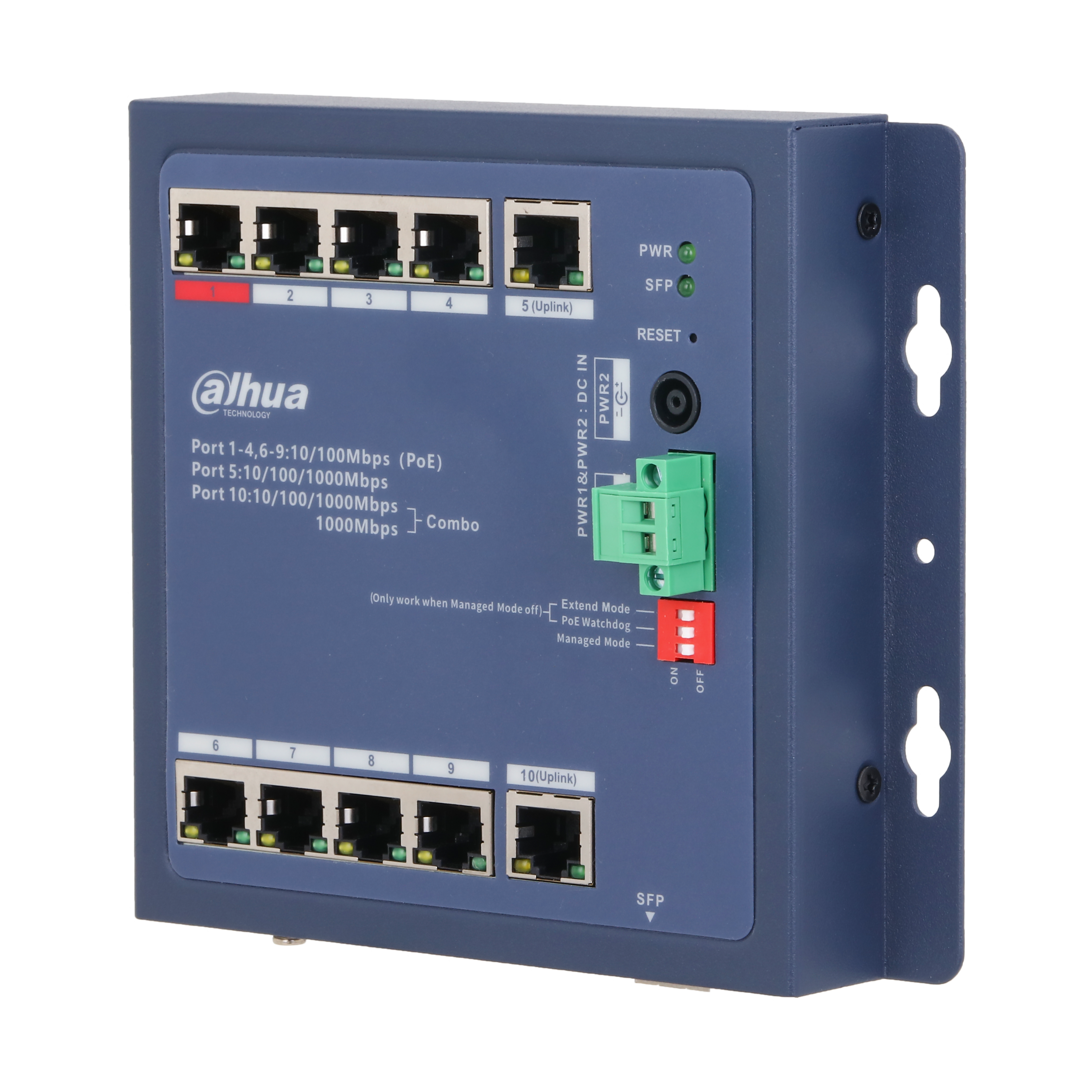 Switch POE Dahua para CCTV Red SSTT - CHS4110-8ET-90-F