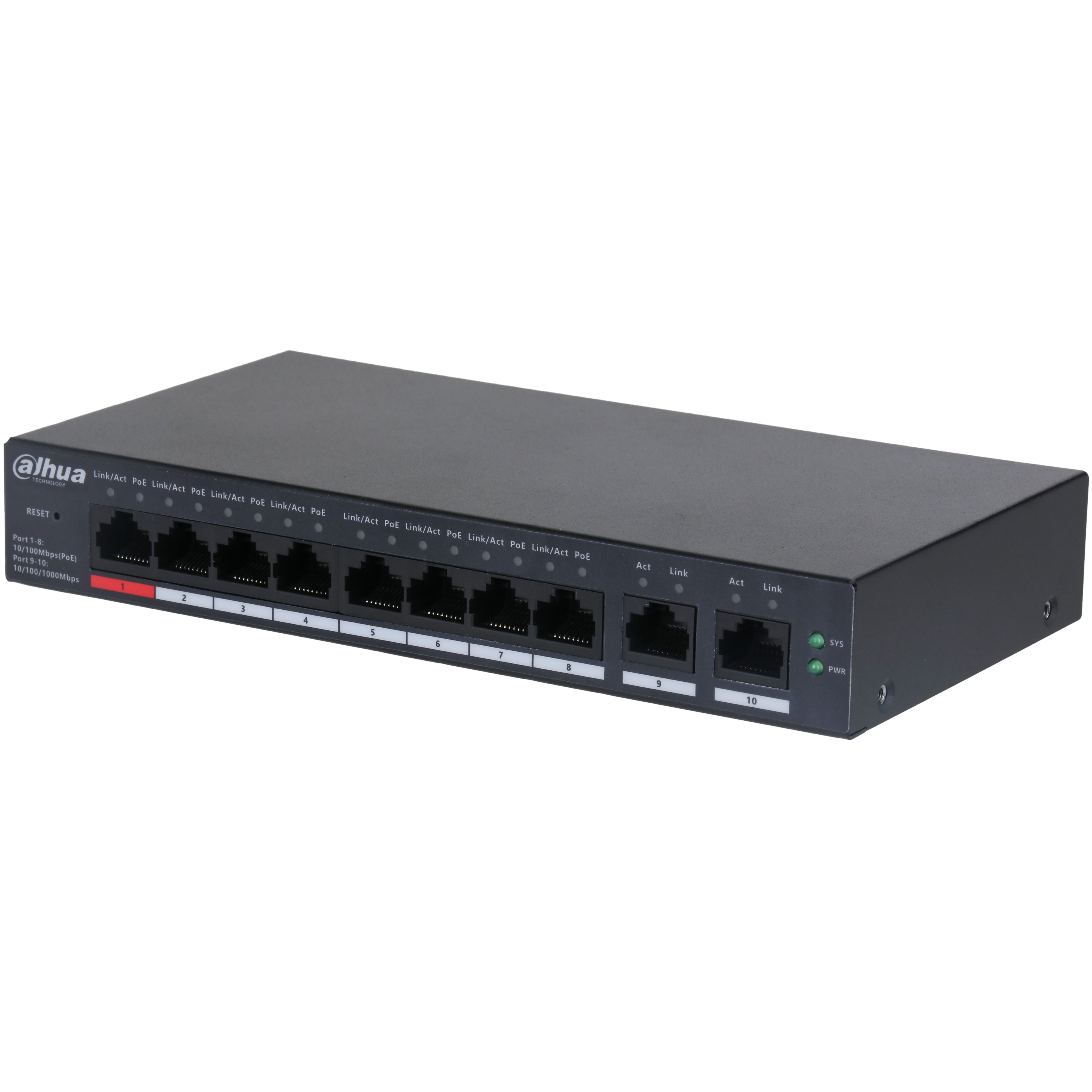Switch POE Dahua para CCTV Red SSTT - CS4010-8ET-60
