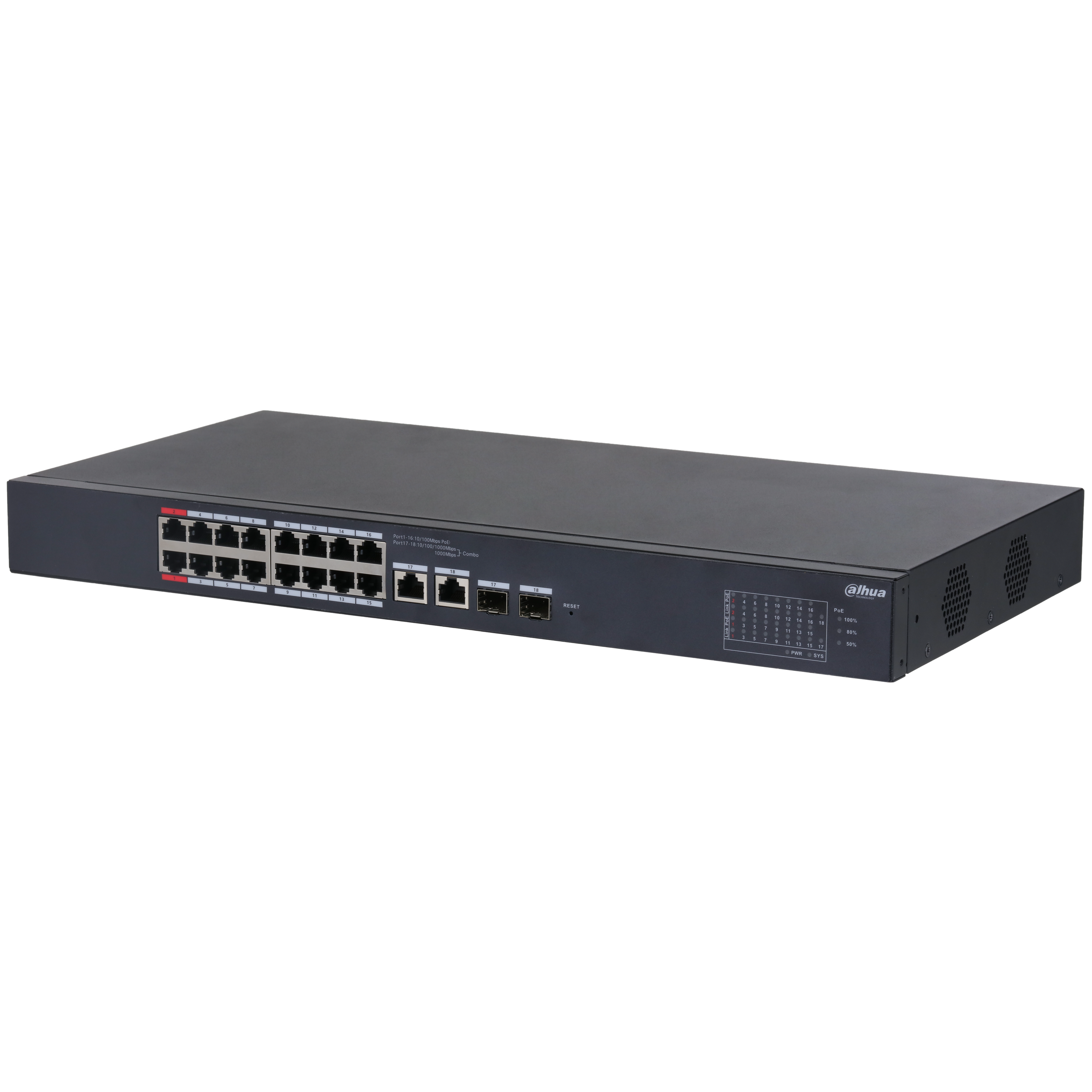 Switch POE Dahua para CCTV Red SSTT - CS4218-16ET-190