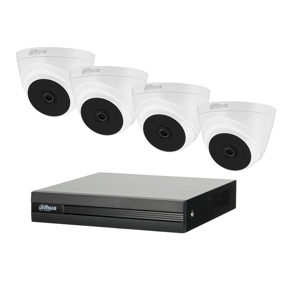 Dahua kit de autoinstalación para Cámaras seguridad HDCVI SSTT - KIT-XVR1B04-I-1T-4xT1A21N-0360B