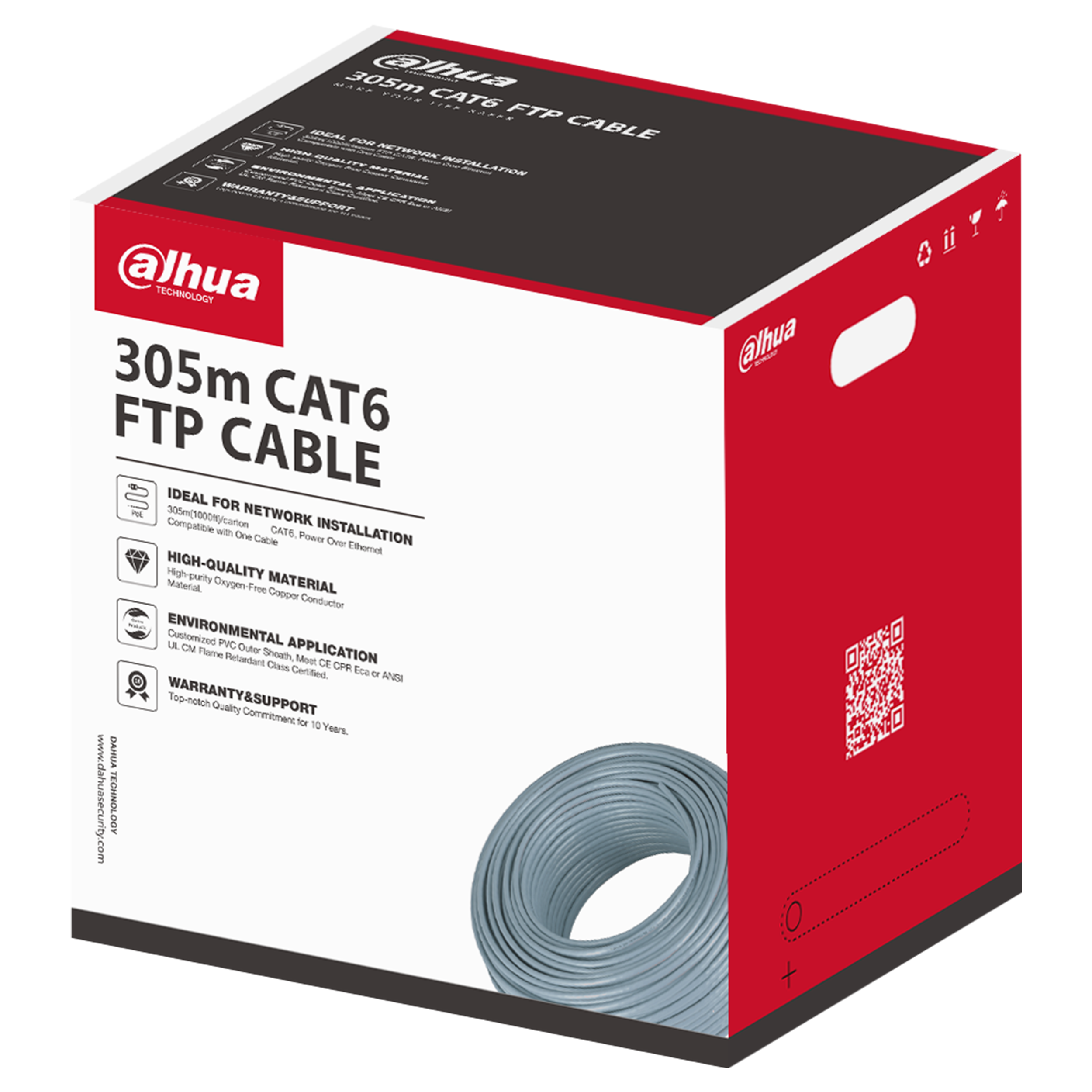 Dahua Cable UTP y FTP para cámaras de seguridad SSTT - PFM920I-6F-C