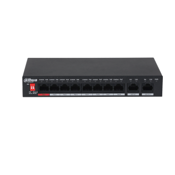 Switch POE Dahua® para CCTV Red SSTT - PFS3010-8ET-96-V2 - Imagen referencial
