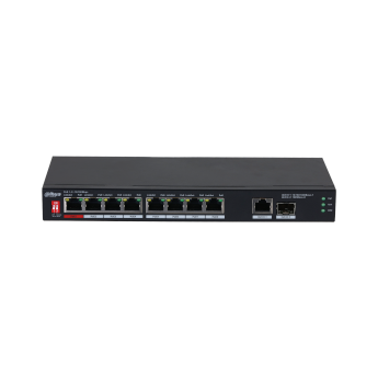 Switch POE Dahua® para CCTV Red SSTT - PFS3110-8ET1GT1GF-96 - Imagen referencial